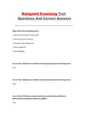 Delegated Examining &ndash; Practice Test Questions with Answers