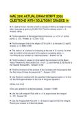 MAE 3310 ACTUAL EXAM SCRIPT 2026 QUESTIONS WITH SOLUTIONS GRADED A&plus;