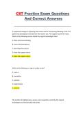 CST Practice Exam &ndash; Questions and Correct Answers