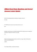 SIMnet Excel Exam Questions and Correct Answers&vert; Latest Update