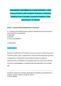GUIDEWIRE FUNDAMENTALS EXAM 2026&sol;2027 &vert; 100&percnt; Correct Answers with Complete Solutions &vert; Guidewire Certified &vert; Core Concepts &vert; Insurance Platform &vert; Pass Guaranteed - A&plus; Graded