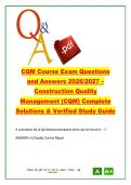 CQM Course Exam 120 Questions &ndash; QA&comma; QC Plan&comma; Three Phase Control&comma; DFOW Guide &vert; Construction Quality Management Course