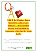 CQM-C EXAM COMPLETE PACKAGE DEAL