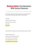 Boating Safety &ndash; Practice Test Questions with Answers