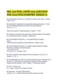 MAE 3310 FINAL PAPER 2026 QUESTIONS AND SOLUTIONS EXAMPREP GRADED A&plus;