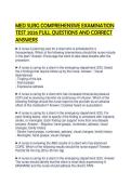 MED SURG COMPREHENSIVE EXAMINATION TEST 2026 FULL QUESTIONS AND CORRECT ANSWERS