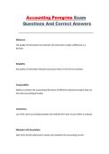 Accounting Peregrine Exam &ndash; Questions and Correct Answers