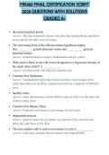 FIN380 FINAL CERTIFICATION SCRIPT 2026 QUESTIONS WITH SOLUTIONS GRADED A&plus;