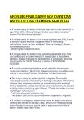 MED SURG FINAL PAPER 2026 QUESTIONS AND SOLUTIONS EXAMPREP GRADED A&plus;