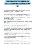 FIN380 FINAL PRACTICE EXAMINATION 2026 QUESTIONS WITH ANSWERS GRADED A&plus;