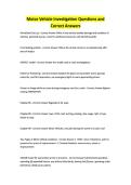 Motor Vehicle Investigation Questions and Correct Answers