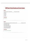 CNOR Exam Practice Questions and Correct Answers