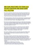 MED SURG PROCTORED TEST BANK 2026 SOLVED QUESTIONS AND EXAM SCRIPT FULL SOLUTION