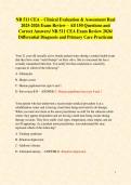 NR 511 CEA &ndash; Clinical Evaluation & Assessment Real  2025-2026 Exam Review &ndash; All 150 Questions and  Correct Answers&sol; NR 511 CEA Exam Review 2026&sol;  Differential Diagnosis and Primary Care Practicum 