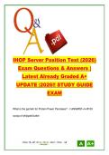 IHOP Server Test 2026 50 Questions &ndash; Food Safety&comma; Customer Service&comma; POS&comma; Menu Knowledge Guide &vert; IHOP