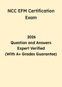 NCC EFM Certification Study Guide 2026 &vert; Electronic Fetal Monitoring Questions & Answers PDF