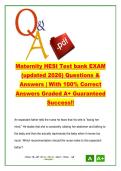 Maternity HESI Exam 150 Questions &ndash; Labor&comma; Newborn Care&comma; Pregnancy&comma; Postpartum Guide &vert; Nursing HESI