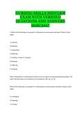 Nursing Skills Midterm Exam 2026&sol;2027 with Verified Questions and Answers Study Guide