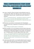 FINAL COMPREHENSIVE STUDY GUIDE 2026 FULL QUESTIONS AND SOLUTIONS GRADED A&plus;