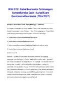 WGU C211 Global Economics for Managers Comprehensive Exam &vert; Actual Exam Questions with Answers &lpar;2026&sol;2027&rpar;