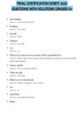 FINAL CERTIFICATION SCRIPT 2026 QUESTIONS WITH SOLUTIONS GRADED A&plus;