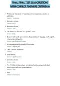 FINAL FINAL TEST 2026 QUESTIONS WITH CORRECT ANSWERS GRADED A&plus;