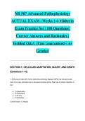 NR 507 Advanced Pathophysiology ACTUAL EXAM &vert; Weeks 1-4 Midterm Exam Practice Set &vert; 100 Questions &vert; Correct Answers and Rationales &vert; Verified Q&A &vert; Pass Guaranteed - A&plus; Graded