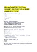 LING 301 EXAM STUDY GUIDE 2026 COMPLETE QUESTIONS WITH ANSWERS GUARANTEED TO PASS