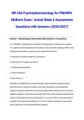 NR 546 Psychopharmacology for PMHNPs Midterm Exam &vert; Actual Week 4 Assessment Questions with Answers &lpar;2026&sol;2027&rpar;