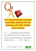 S-12 Sprinkler Systems Exam 2026 400 Questions &ndash; FDNY Codes&comma; Fire Pumps&comma; Valves&comma; Maintenance Guide &vert; NYC Fire Department Certification