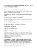 UTA NURS 5334 ADVANCED PHARMACOLOGY TEST 2 QUESTIONS & ANSWERS
