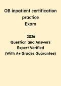 OB Inpatient Certification Practice Questions 2026 &vert; Obstetric Exam Q&A PDF