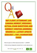 SEP Flight Attendant Exam 2026 600 Questions &ndash; Safety Procedures&comma; Security&comma; Emergencies&comma; CRM Guide &vert; Air Canada
