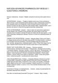 NUR 5334 ADVANCED PHARMACOLOGY MODULE 1 QUESTIONS & ANSWERS