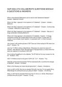NUR 5334 UTA COLLABORATE QUESTIONS MODULE 6 QUESTIONS & ANSWERS
