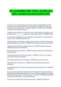JB LEARNING-EMT FINAL EXAM-with   100&percnt; verified solutions-