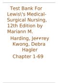 Test Bank Lewis's Medical-Surgical Nursing 12th Edition by Harding&comma; Kwong & Hagler ISBN 9780323792361 2026 Chapters 1-69 Complete Questions and Answers for Exam Preparation