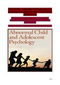 PSYCH Course Success Guide &ndash; Abnormal Child and Adolescent Psychology &lpar;8th Edition&rpar; &colon; Study and Exam Preparation &vert; Full Chapter-by-Chapter Test Bank &lpar;1&ndash;15&rpar; with Verified Answers