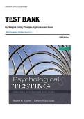 Psychological Testing&colon; Principles&comma; Applications&comma; and Issues 9th Edition by Robert Kaplan Test Bank &vert;ISBN&colon; 9781337098137&vert; Guide A&plus;
