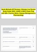 Nurse Practitioner Review &lpar;AANP & ANCC&rpar; Sarah Michelle NP Reviews 2026 Study Guide with Practice Questions and Exam Preparation Material