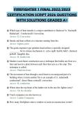 FIREFIGHTER 1 FINAL 2022&sol;2023 CERTIFICATION SCRIPT 2026 QUESTIONS WITH SOLUTIONS GRADED A&plus;