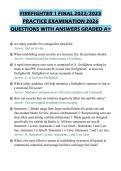 FIREFIGHTER 1 FINAL 2022&sol;2023 PRACTICE EXAMINATION 2026 QUESTIONS WITH ANSWERS GRADED A&plus;