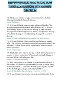 FISDAP PARAMEDIC FINAL ACTUAL EXAM PAPER 2026 QUESTIONS WITH ANSWERS GRADED A&plus;