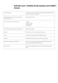 NUTR 430 exam 1 UPDATED ACTUAL Questions and CORRECT  Answers