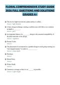 FLORAL COMPREHENSIVE STUDY GUIDE 2026 FULL QUESTIONS AND SOLUTIONS GRADED A&plus;