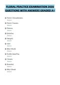 FLORAL PRACTICE EXAMINATION 2026 QUESTIONS WITH ANSWERS GRADED A&plus;