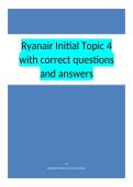 Ryanair Initial Topic 4 with correct questions and well explained answers