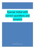 Ryanair Initial with correct questions and answers