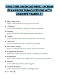 NR667 FNP CAPSTONE WEEK 1 ACTUAL EXAM PAPER 2026 QUESTIONS WITH ANSWERS GRADED A&plus;