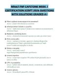 NR667 FNP CAPSTONE WEEK 1 CERTIFICATION SCRIPT 2026 QUESTIONS WITH SOLUTIONS GRADED A&plus;